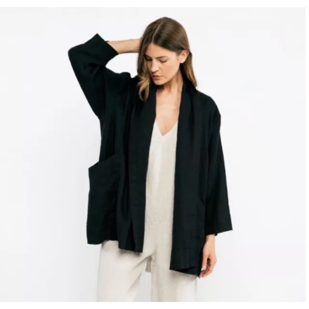 Elizabeth Suzann Linen Clyde Jacket XS Ozma Kamm No.6 Kohn Mara MNZ Manoogian